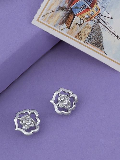 silver metal studs earring - 17327808 - Standard Image - 1