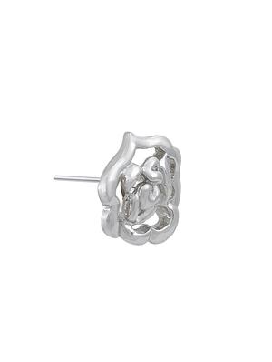 silver metal studs earring - 17327808 - Standard Image - 4