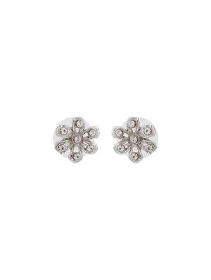 white metal studs earring - 17327810 - Standard Image - 2