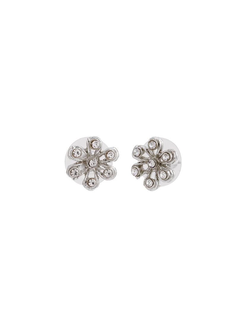 white metal studs earring - 17327810 - Zoom Image - 4