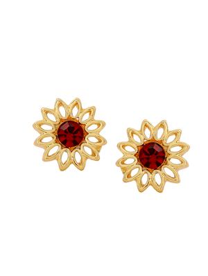 red metal studs earring - 17327811 - Standard Image - 2