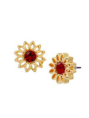red metal studs earring - 17327811 - Standard Image - 4