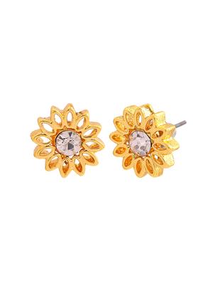 white metal studs earring - 17327812 - Standard Image - 2