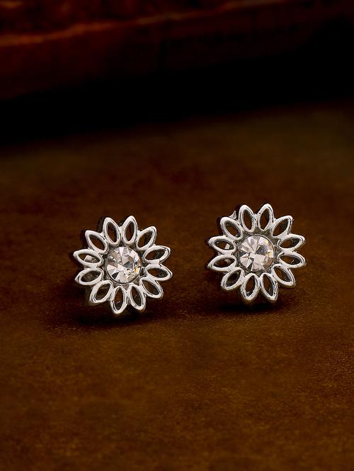 silver metal studs earring - 17327813 -  Standard Image - 0