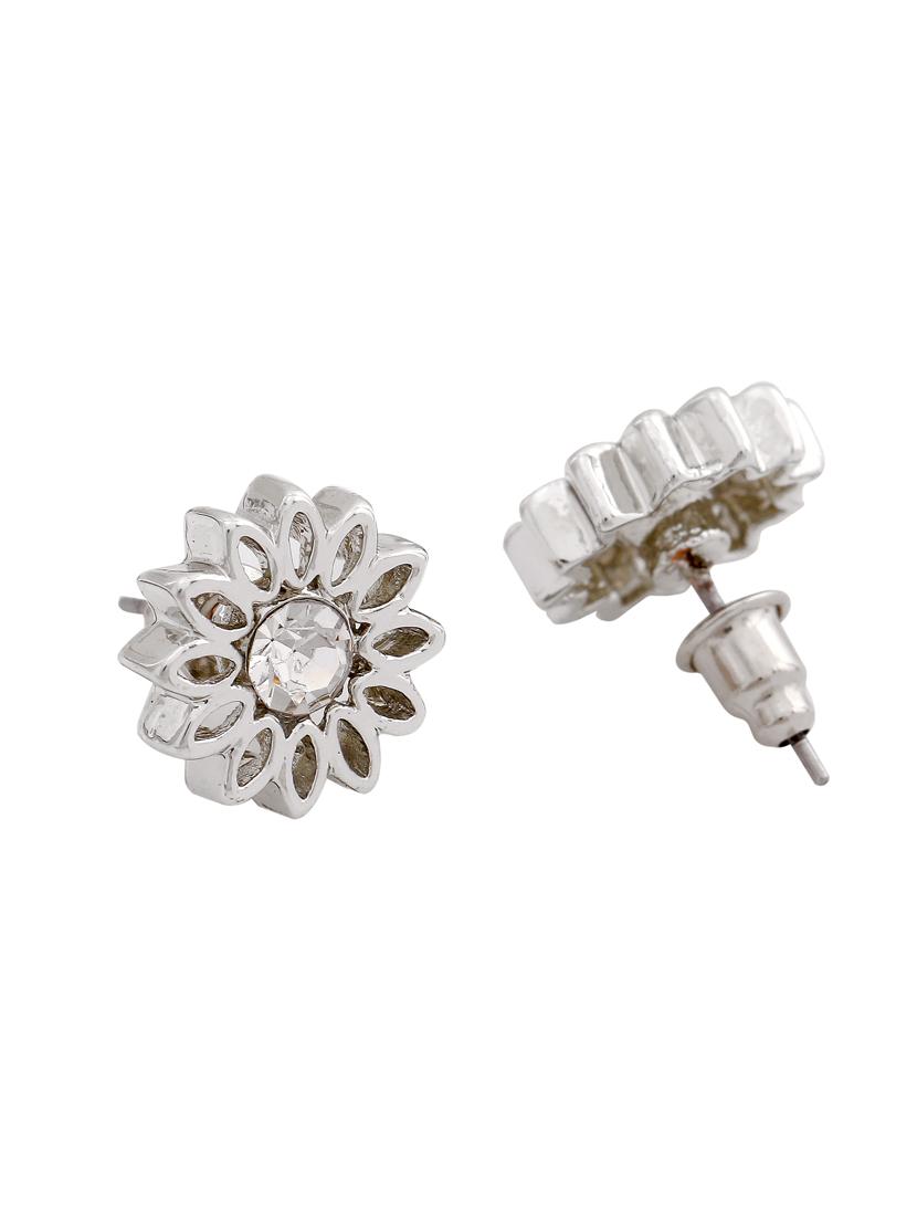 silver metal studs earring - 17327813 - Zoom Image - 4