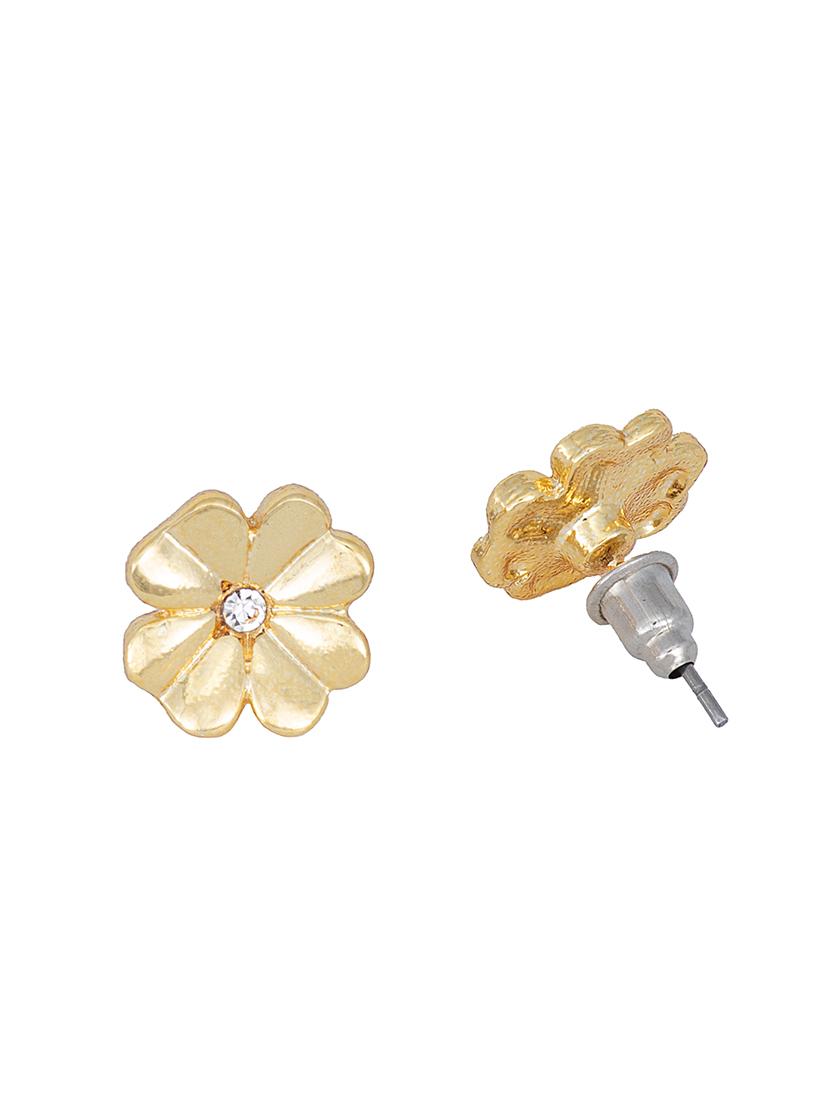 gold metal studs earring - 17327814 - Zoom Image - 2