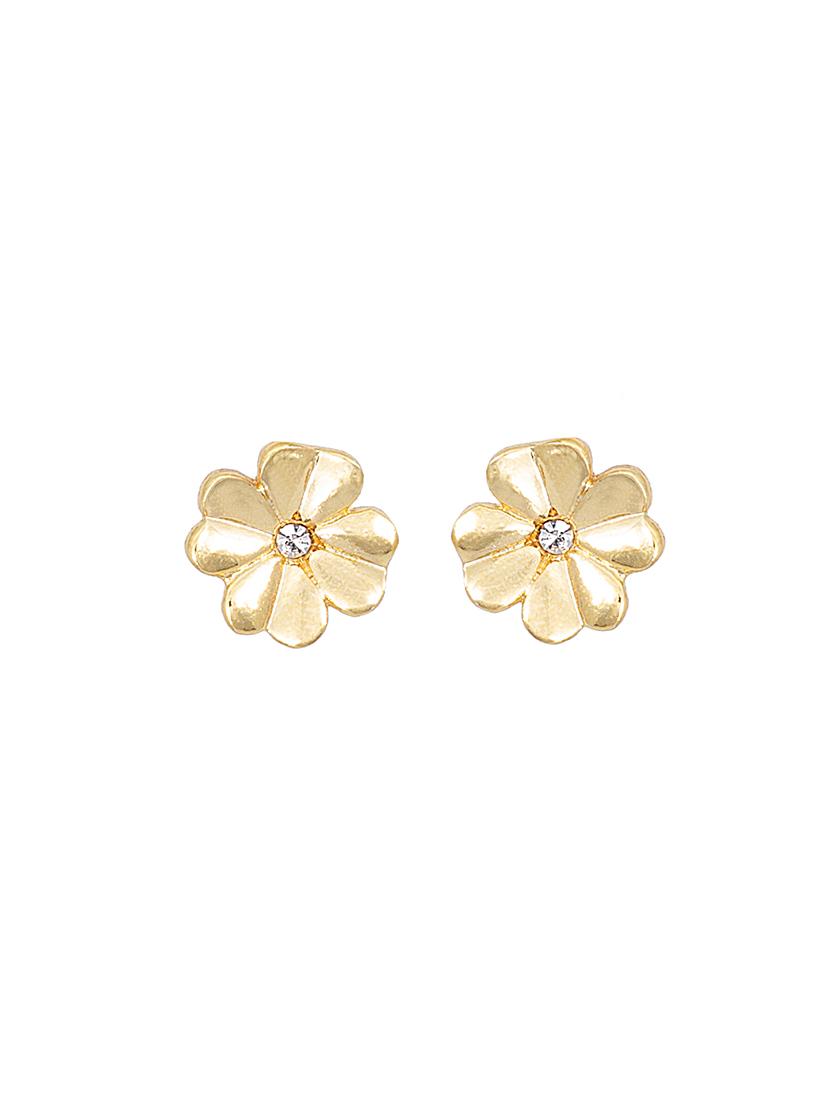 gold metal studs earring - 17327814 - Zoom Image - 3