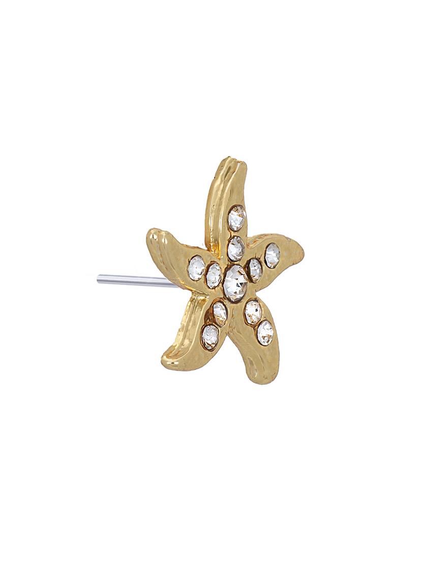 gold metal studs earring - 17327821 - Zoom Image - 4