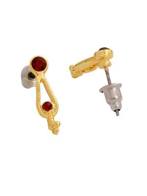 red metal studs earring - 17327824 - Standard Image - 4