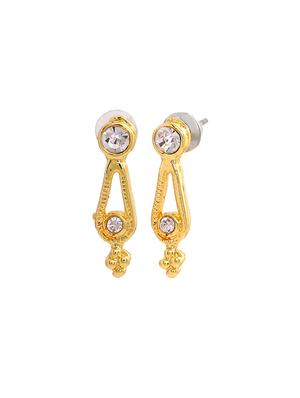 white metal studs earring - 17327825 - Standard Image - 3