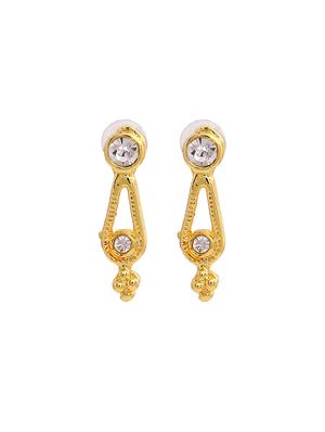white metal studs earring - 17327825 - Standard Image - 4