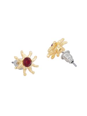 red metal studs earring - 17327833 - Standard Image - 3