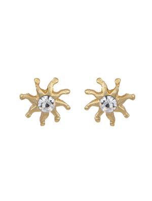 white metal studs earring - 17327834 - Standard Image - 3