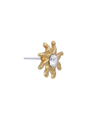 white metal studs earring - 17327834 - Standard Image - 5
