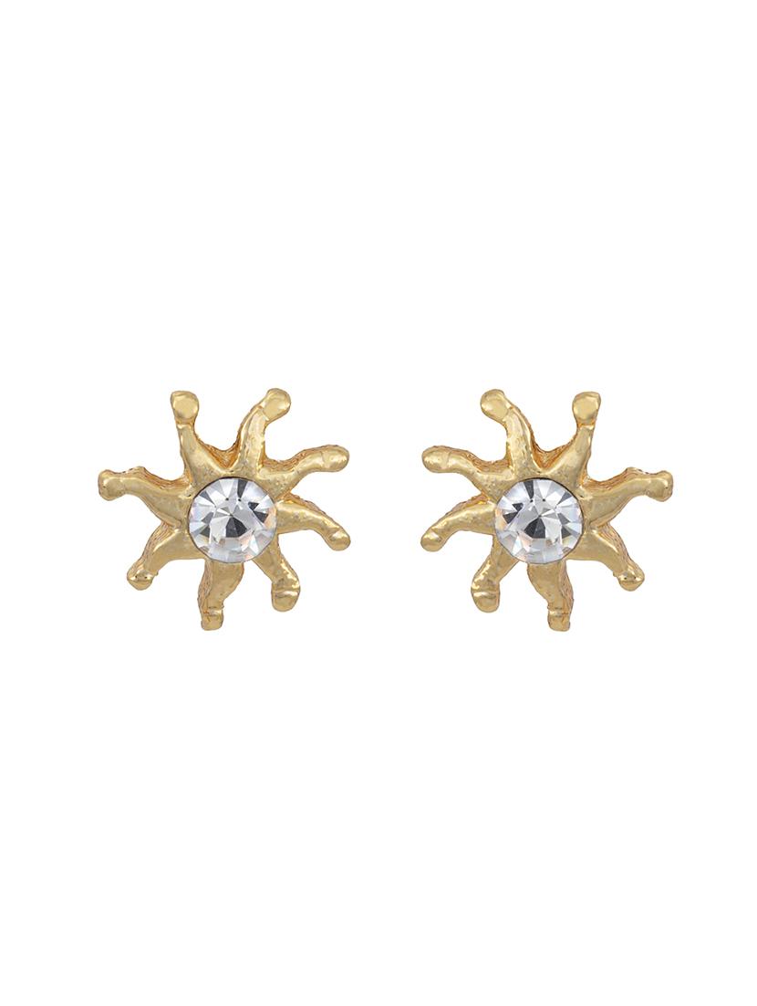 white metal studs earring - 17327834 - Zoom Image - 3