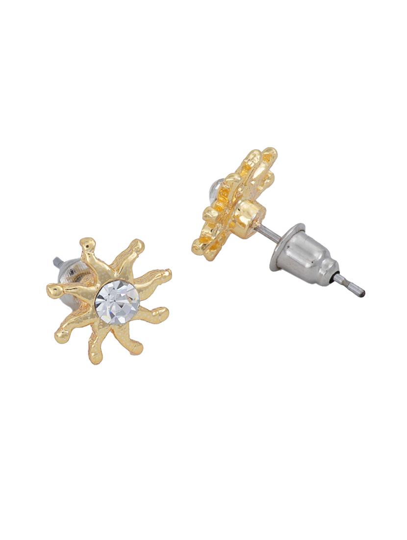 white metal studs earring - 17327834 - Zoom Image - 4