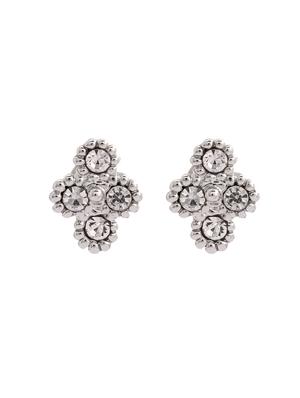 white metal studs earring - 17327837 - Standard Image - 4