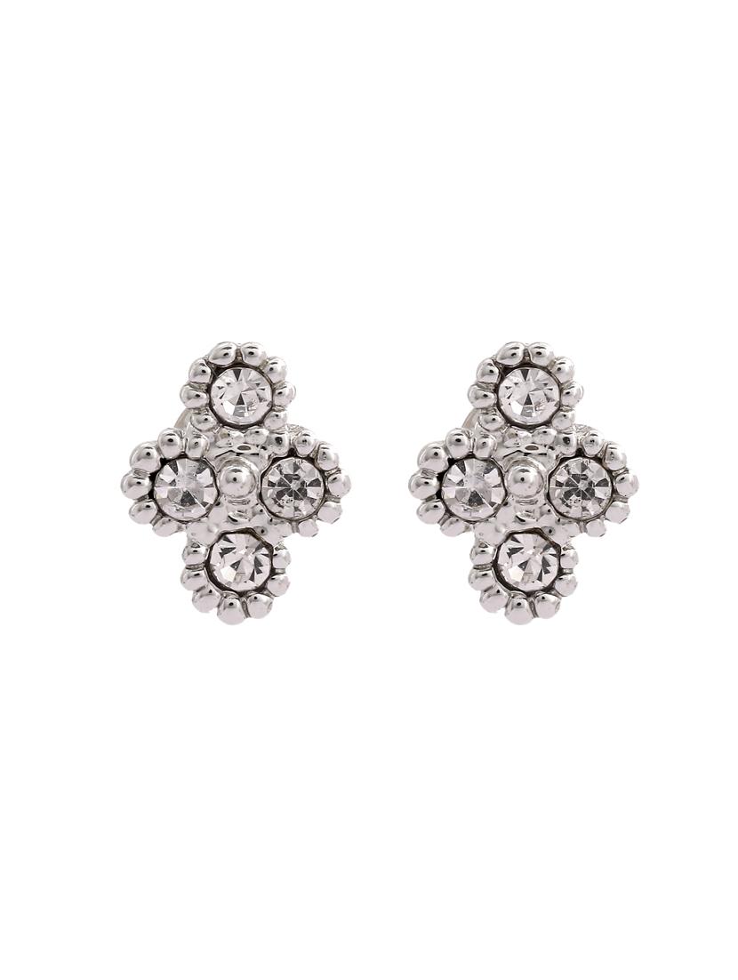 white metal studs earring - 17327837 - Zoom Image - 4