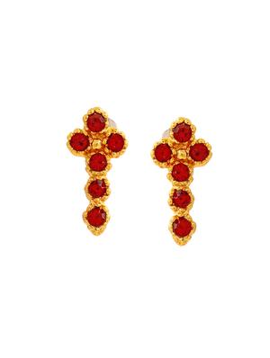 red metal studs earring - 17327838 - Standard Image - 2