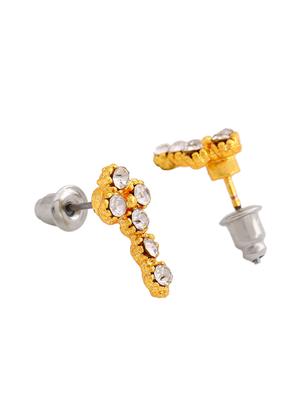 white metal studs earring - 17327839 - Standard Image - 2