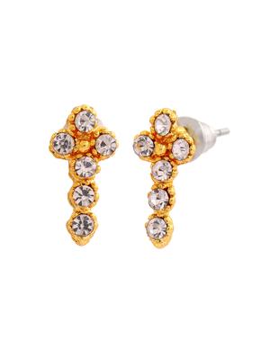white metal studs earring - 17327839 - Standard Image - 3