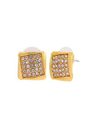 gold metal studs earring - 17327845 - Standard Image - 3