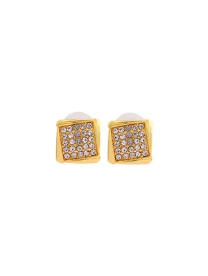 gold metal studs earring - 17327845 - Standard Image - 4