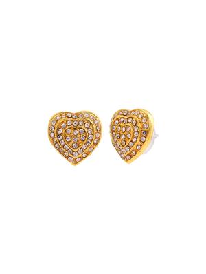 gold metal studs earring - 17327846 - Standard Image - 4