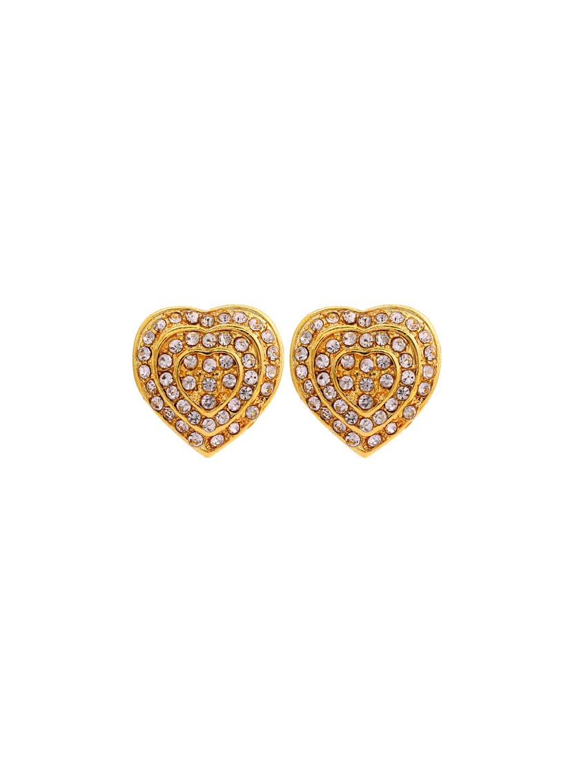 gold metal studs earring - 17327846 - Zoom Image - 2