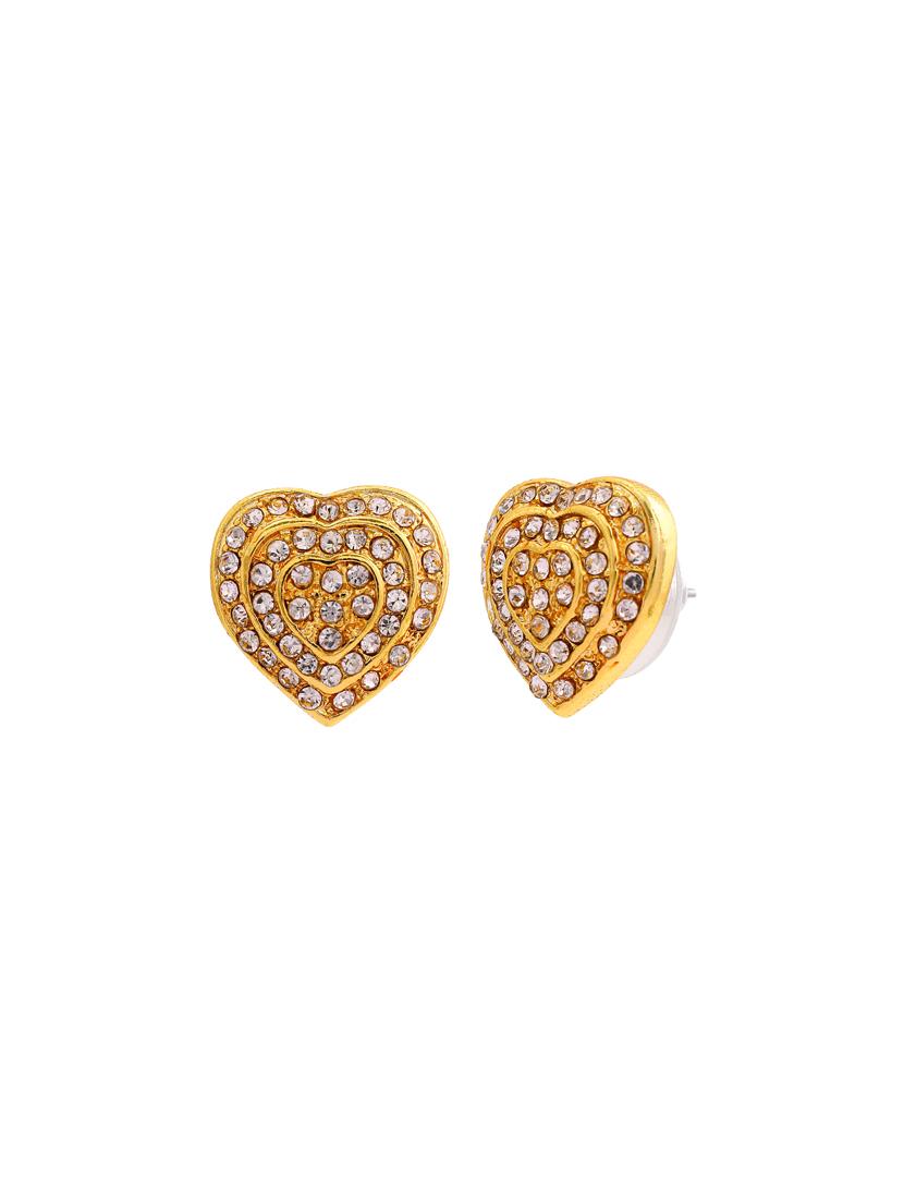 gold metal studs earring - 17327846 - Zoom Image - 4