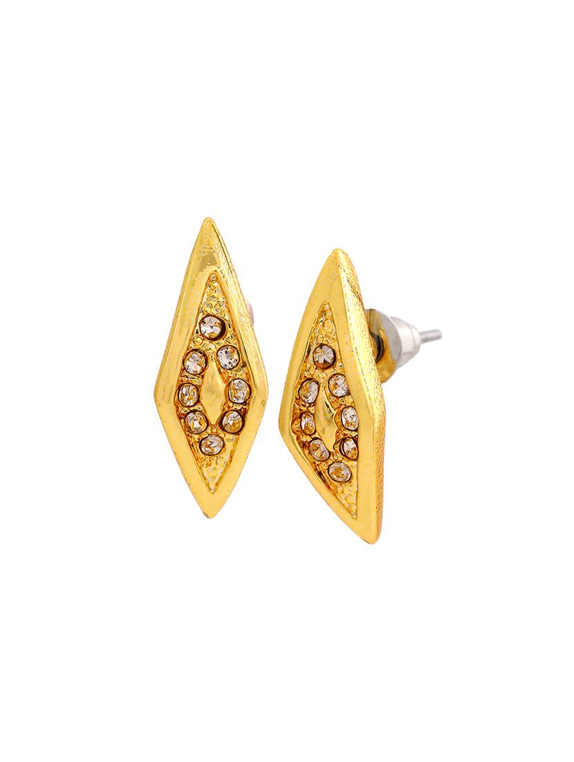 gold metal studs earring - 17327852 - Zoom Image - 3