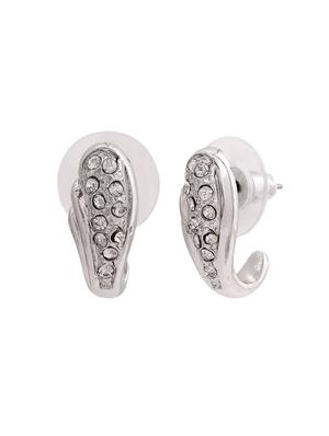white metal studs earring - 17327855 - Standard Image - 2