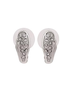 white metal studs earring - 17327855 - Standard Image - 3
