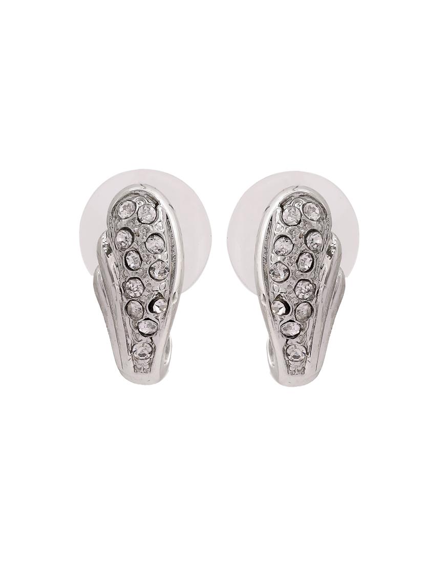 white metal studs earring - 17327855 - Zoom Image - 3