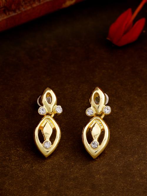 white metal drop earring - 17327856 - Standard Image - 1