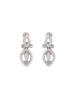white metal drop earring - 17327857 - Standard Image - 2