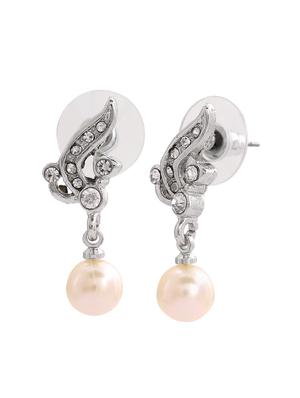 white metal drop earring - 17327860 - Standard Image - 3