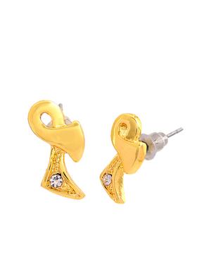 gold metal studs earring - 17327865 - Standard Image - 4