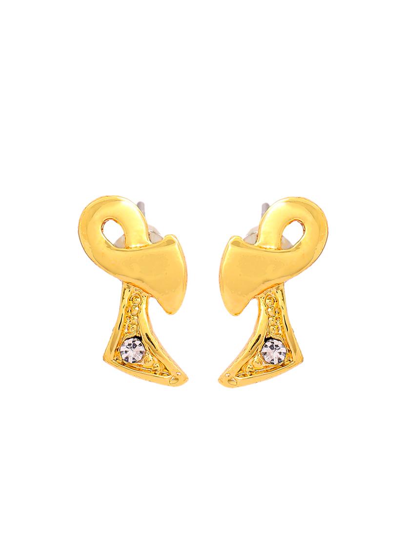gold metal studs earring - 17327865 - Zoom Image - 2