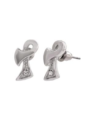silver metal studs earring - 17327866 - Standard Image - 2