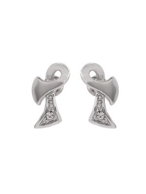 silver metal studs earring - 17327866 - Standard Image - 3