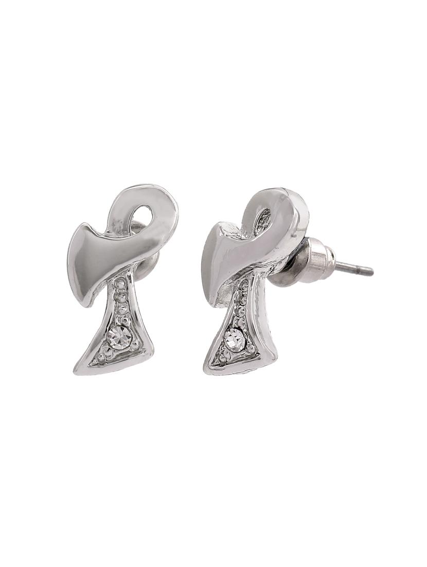 silver metal studs earring - 17327866 - Zoom Image - 2