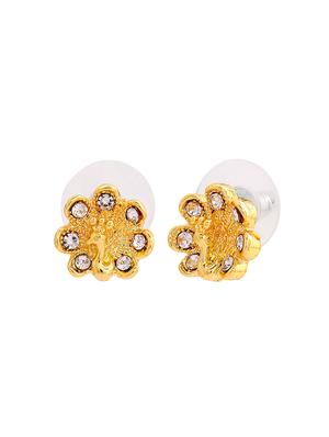 gold metal studs earring - 17327867 - Standard Image - 2