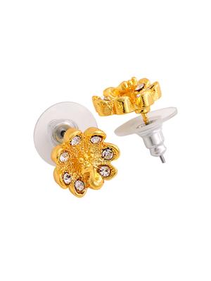 gold metal studs earring - 17327867 - Standard Image - 4