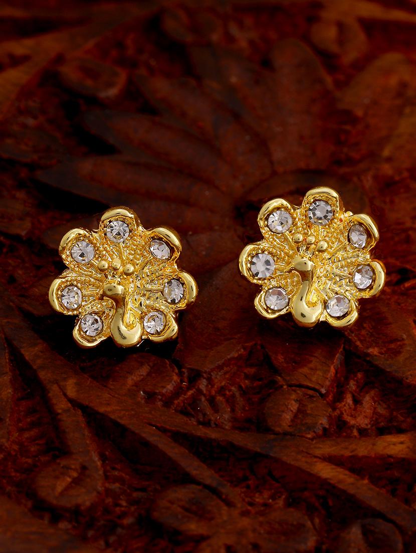 gold metal studs earring - 17327867 - Zoom Image - 1