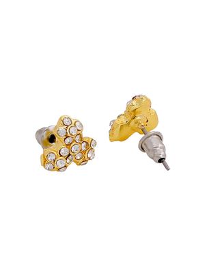 gold metal studs earring - 17327868 - Standard Image - 2