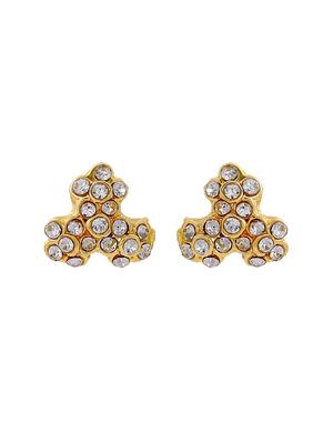 gold metal studs earring - 17327868 - Standard Image - 3