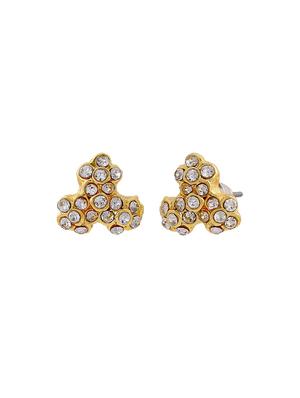 gold metal studs earring - 17327868 - Standard Image - 4