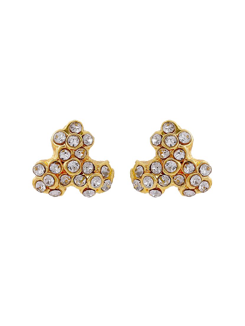 gold metal studs earring - 17327868 - Zoom Image - 3