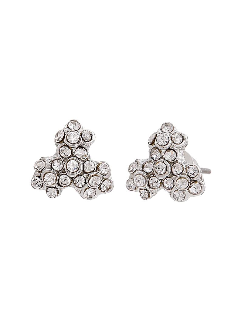 silver metal studs earring - 17327869 - Zoom Image - 4